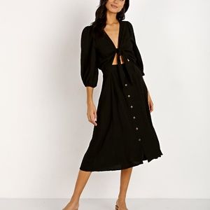 faithfull la falaise midi dress